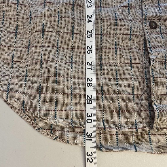 Vintage The Territory Ahead Multicolor Textured Short Sleeve‎ Shirt Casual Large - Picture 7 of 7